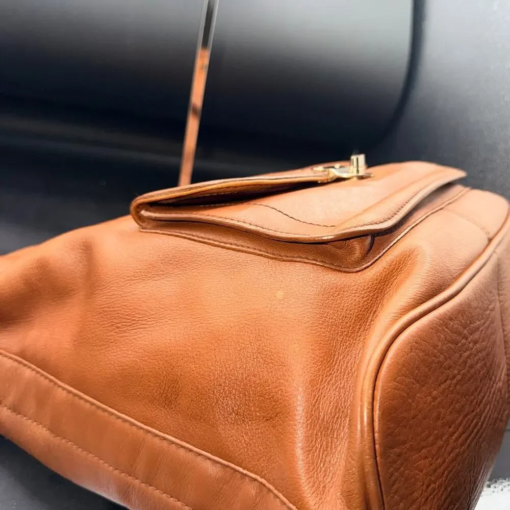 Banana Republic Melissa Hobo Cognac Leather Shoulder Bag Large